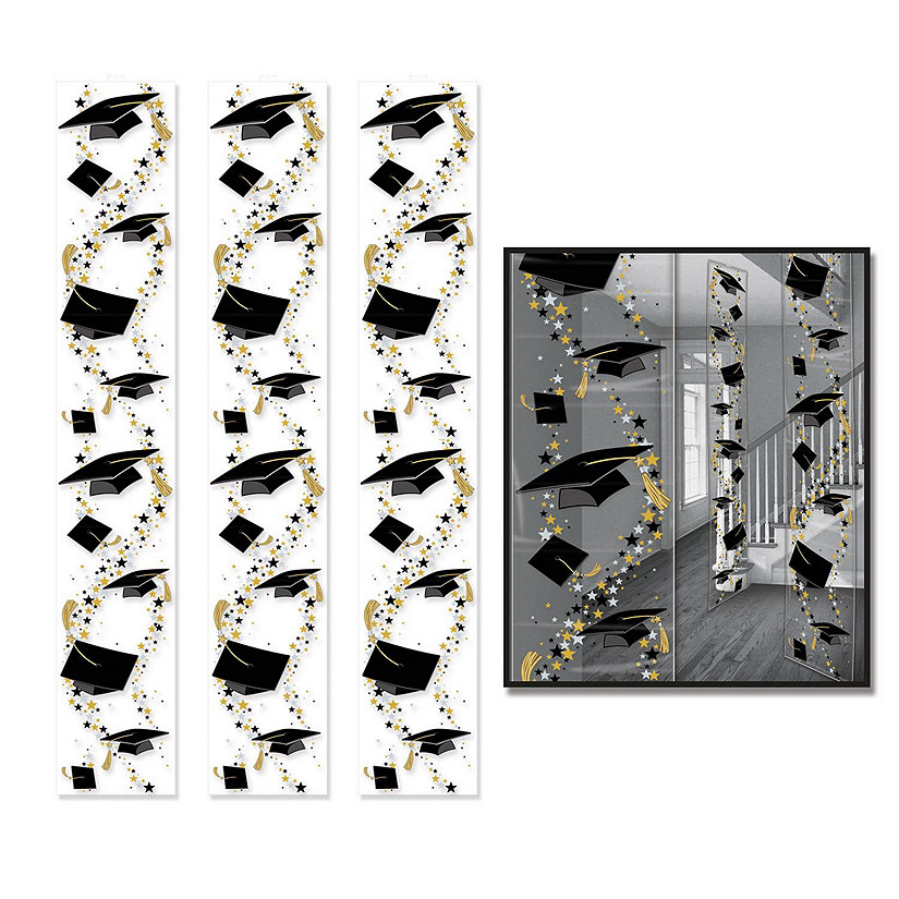 Beistle - Grad Caps Party Panels - 12 Pack Image