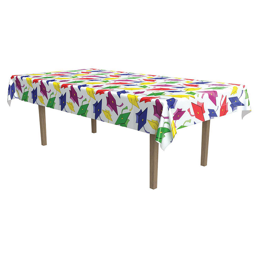 Beistle - Graduation Tablecover - Multicolor - 12 Pack Image