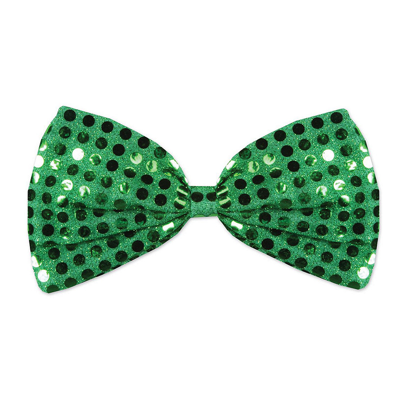 Beistle - Green Glitz 'N Gleam Bow Tie - 12 Pack Image
