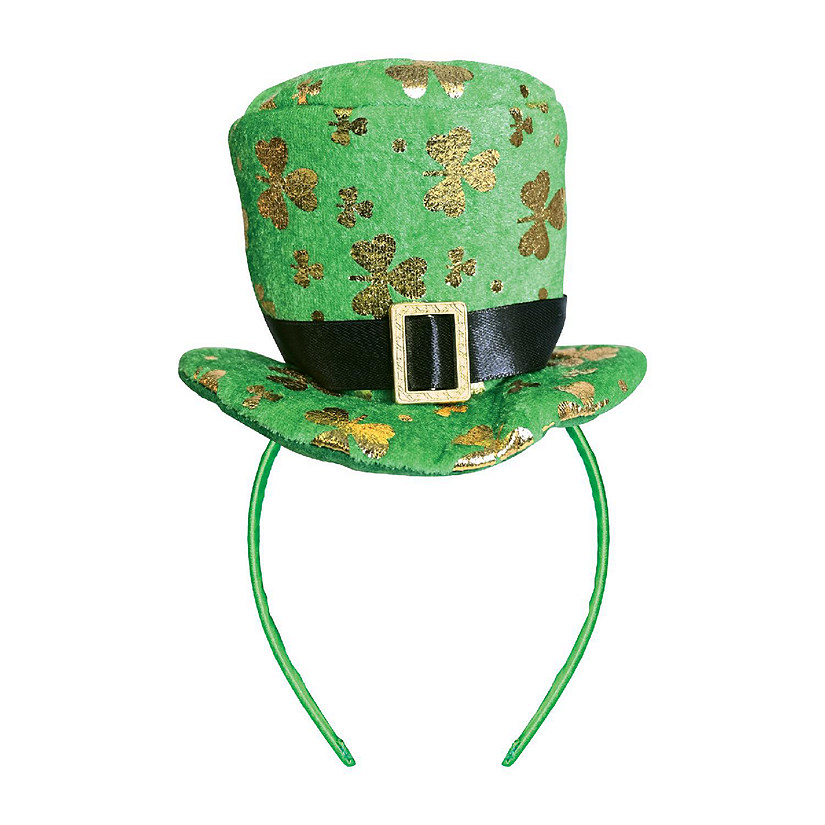 Beistle - Green - Leprechaun Top Hat Headband Accessory - 12 Pieces Image