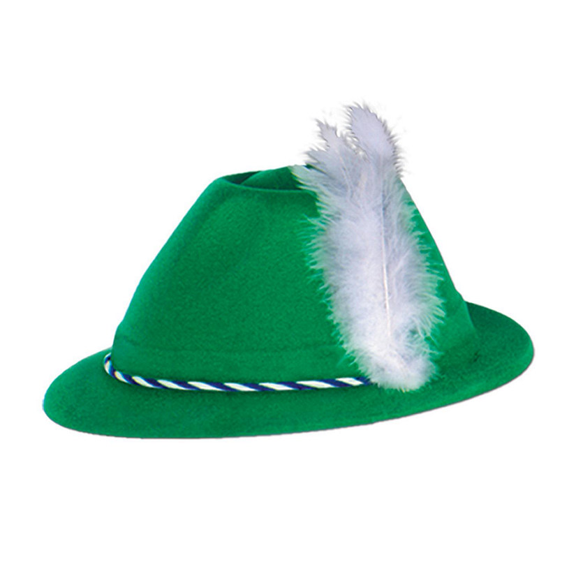 Beistle - Green Velour Tyrolean Hat - 24 Pack Image