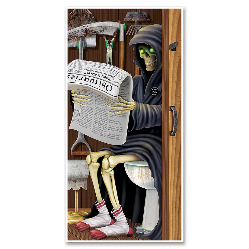 Beistle - Grim Reaper Restroom Door Cover - 12 Pack Image