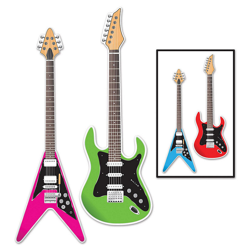 Beistle - Guitar Cutouts - 12 Pack Image