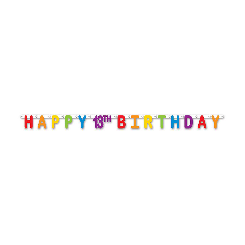 Beistle - Happy "13th" Birthday Streamer - 12 Pack Image