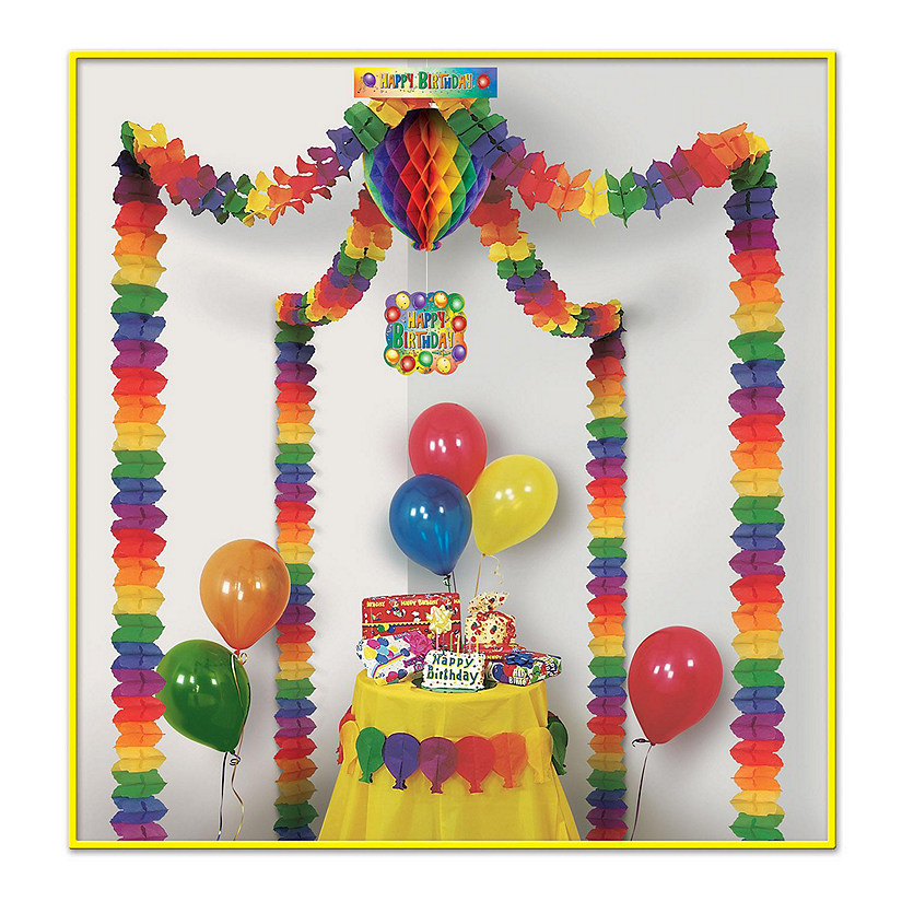 Beistle - Happy Birthday Party Canopy - 6 Pack Image