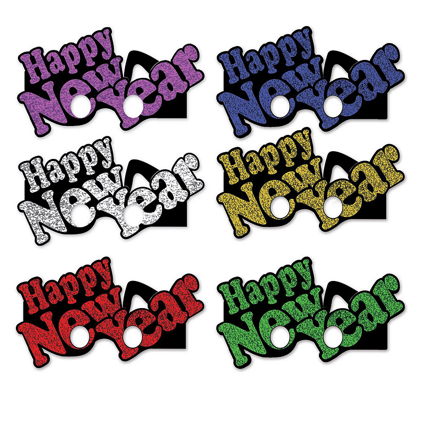 Beistle - Happy New Year Eyeglasses - Multicolor - 12 Pack Image