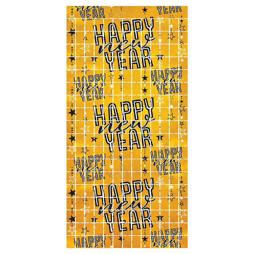 Beistle - Happy New Year Metallic Square Curtain - 6 Pack Image