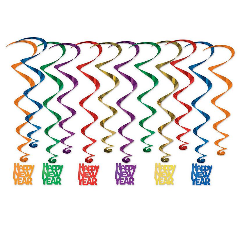 Beistle - Happy New Year Whirls - 6 Pack Image