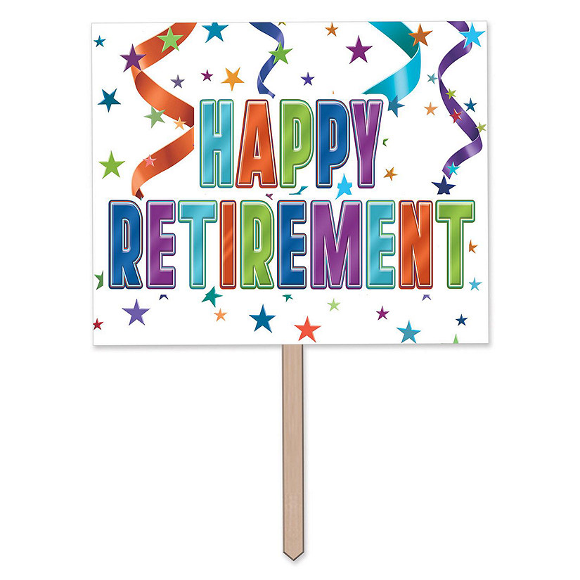 Beistle - Happy Retirement Yard Sign - 6 Pack Image