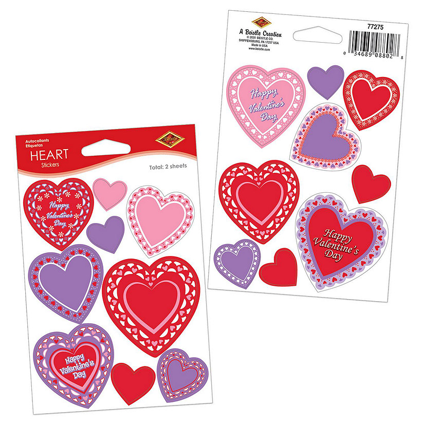 Beistle - Heart Stickers - 12 Pack Image