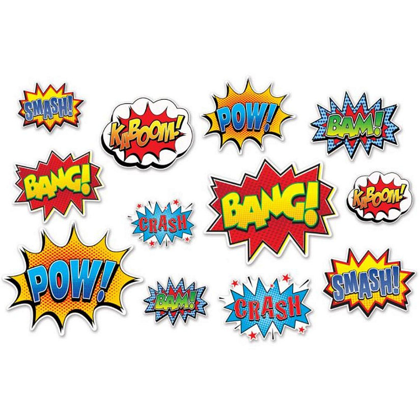 Beistle - Hero Action Sign Cutouts - 12 Pack Image