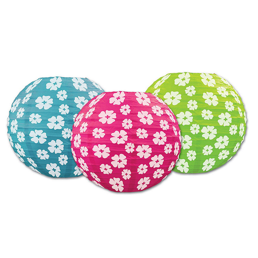 Beistle - Hibiscus Paper Lanterns - 6 Pack Image