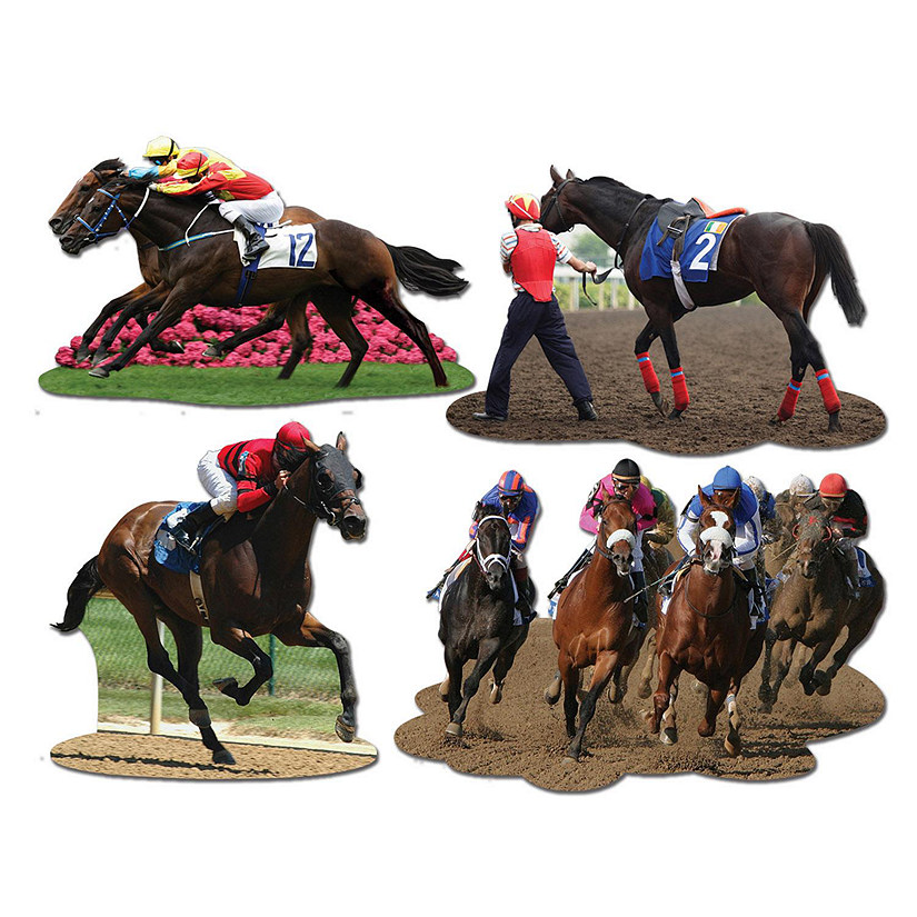 Beistle - Horse Racing Cutouts - 12 Pack Image