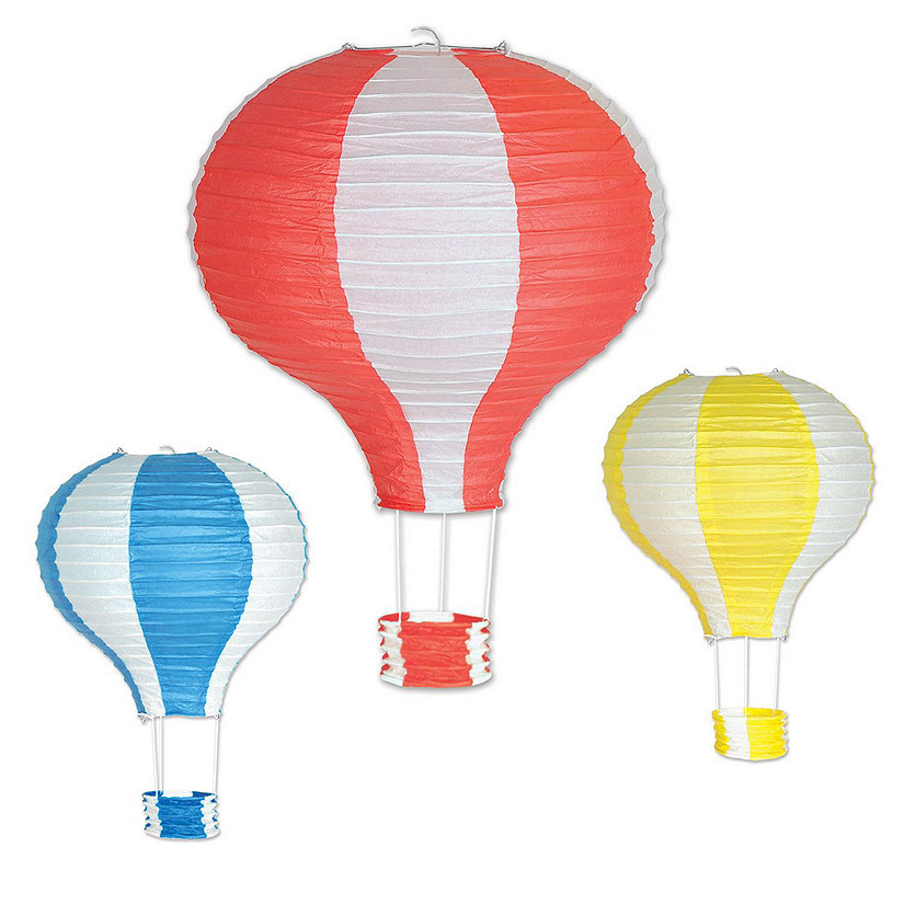 Beistle - Hot Air Balloon Paper Lanterns - 6 Pack Image