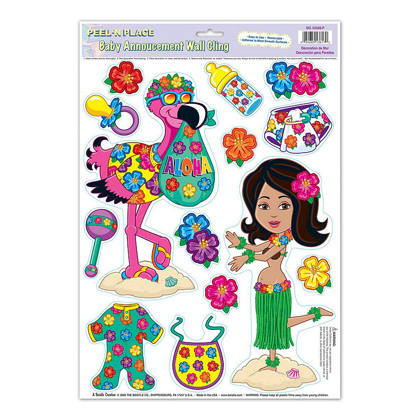 Beistle - Hula Baby Peel 'N Place - 12 Pack Image