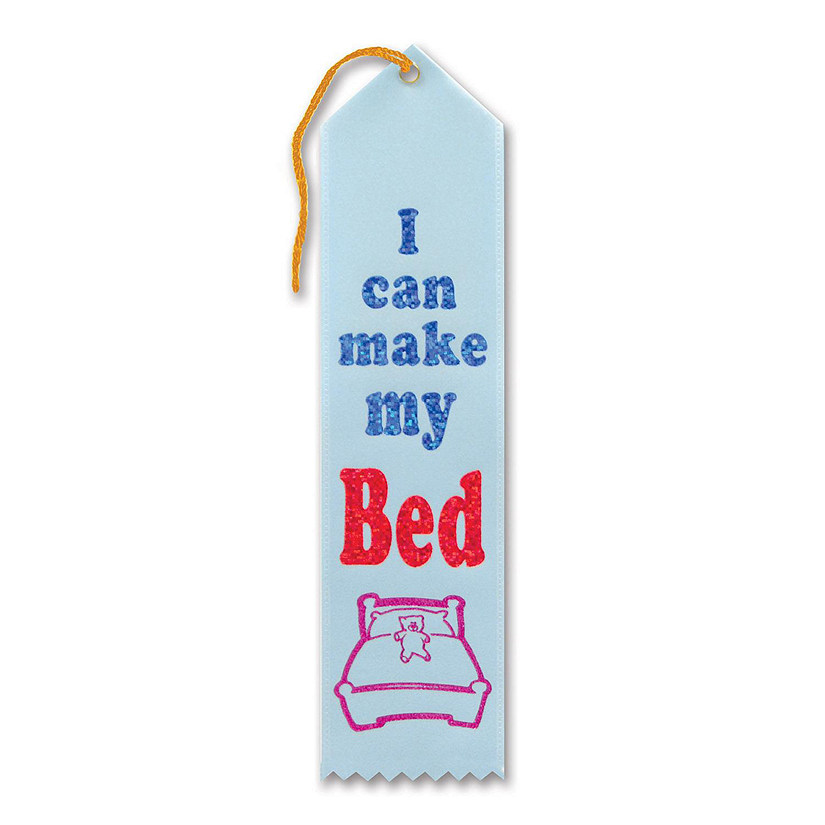 Beistle - I Can Make My Bed Award Ribbon - 6 Pack Image