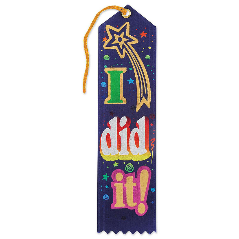 Beistle - I Did It! Award Ribbon - 6 Pack Image