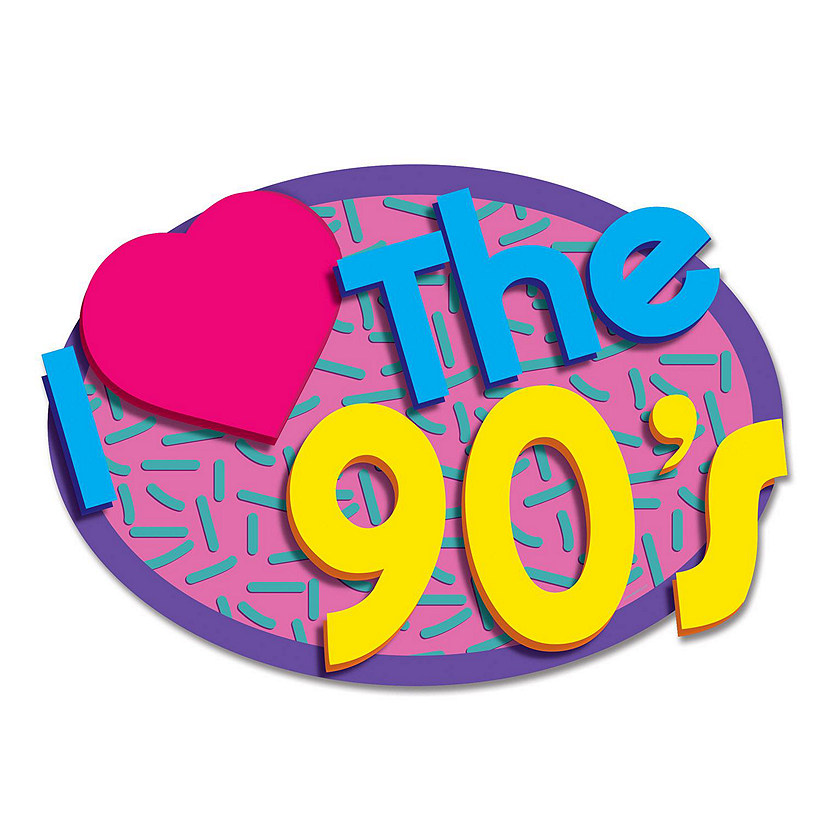 Beistle - I Love The 90's Cutouts - 12 Pack Image