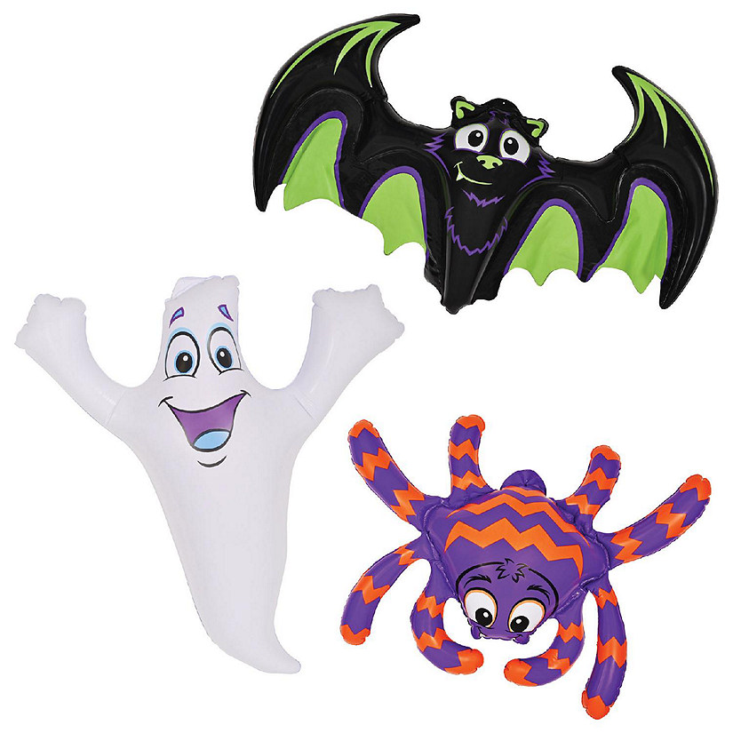 Beistle - Inflatable Bat, Ghost &amp; Spider - 12 Pack Image