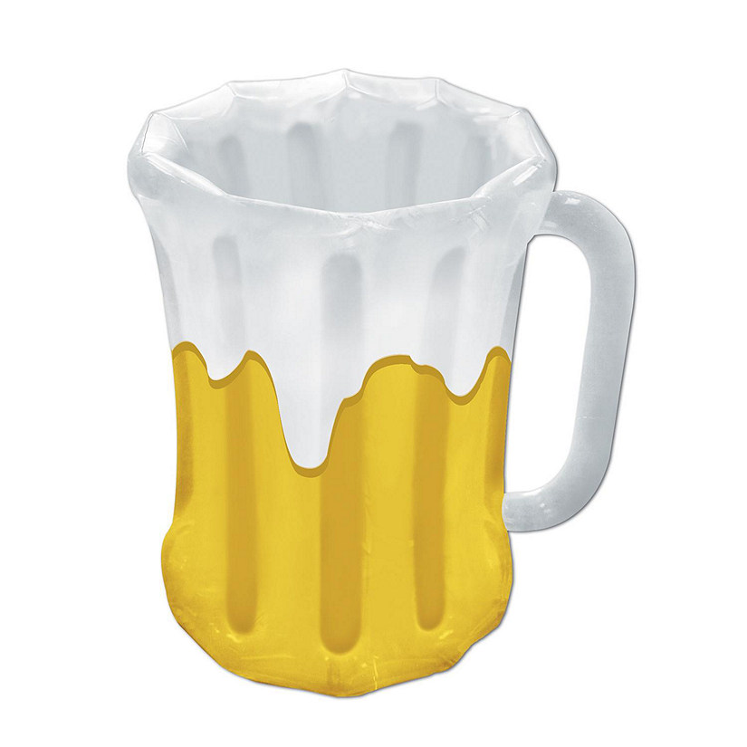 Beistle - Inflatable Beer Mug Cooler - Yellow - 6 Pack Image