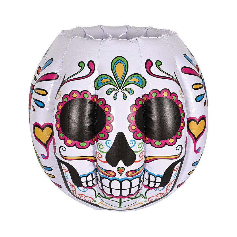 Beistle - Inflatable DOD Sugar Skull Cooler - 6 Pack Image