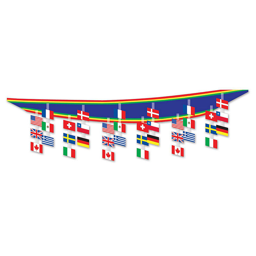 Beistle - International Flag Ceiling Decor - 6 Pack Image