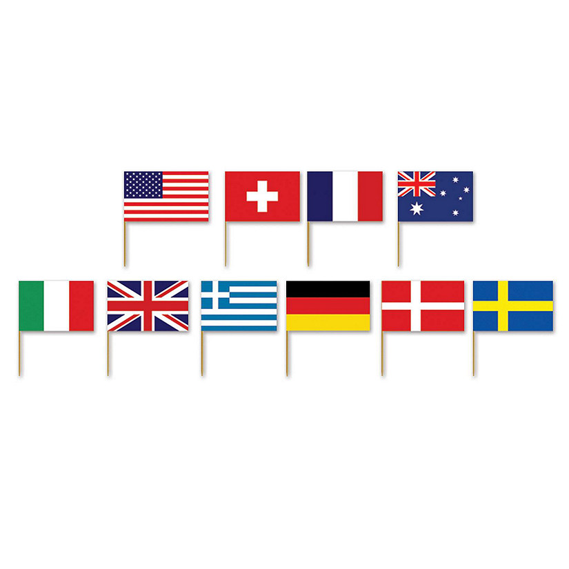 Beistle - International Flag Picks - 12 Pack Image