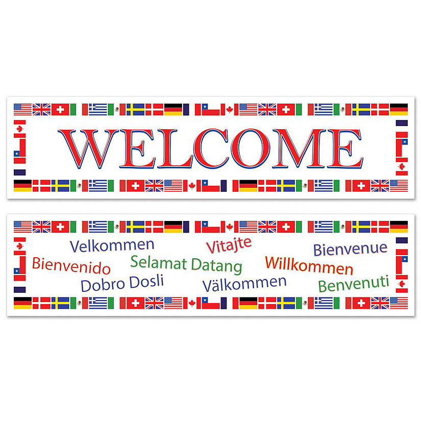 Beistle - International Welcome Banners - 12 Pack Image