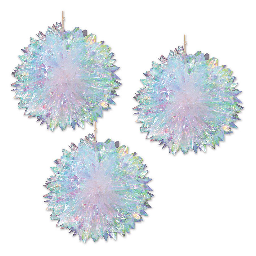 Beistle - Iridescent Fluff Balls - 6 Pack Image