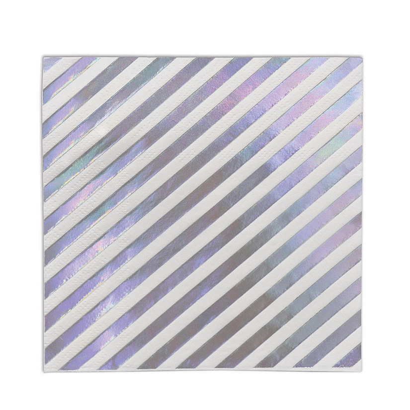 Beistle - Iridescent Stripes Luncheon Napkins - 12 Pack Image