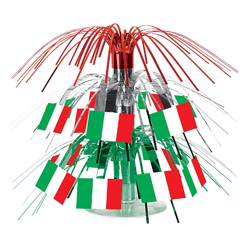Beistle - Italian Flag Mini Cascade Centerpiece - 12 Pack Image
