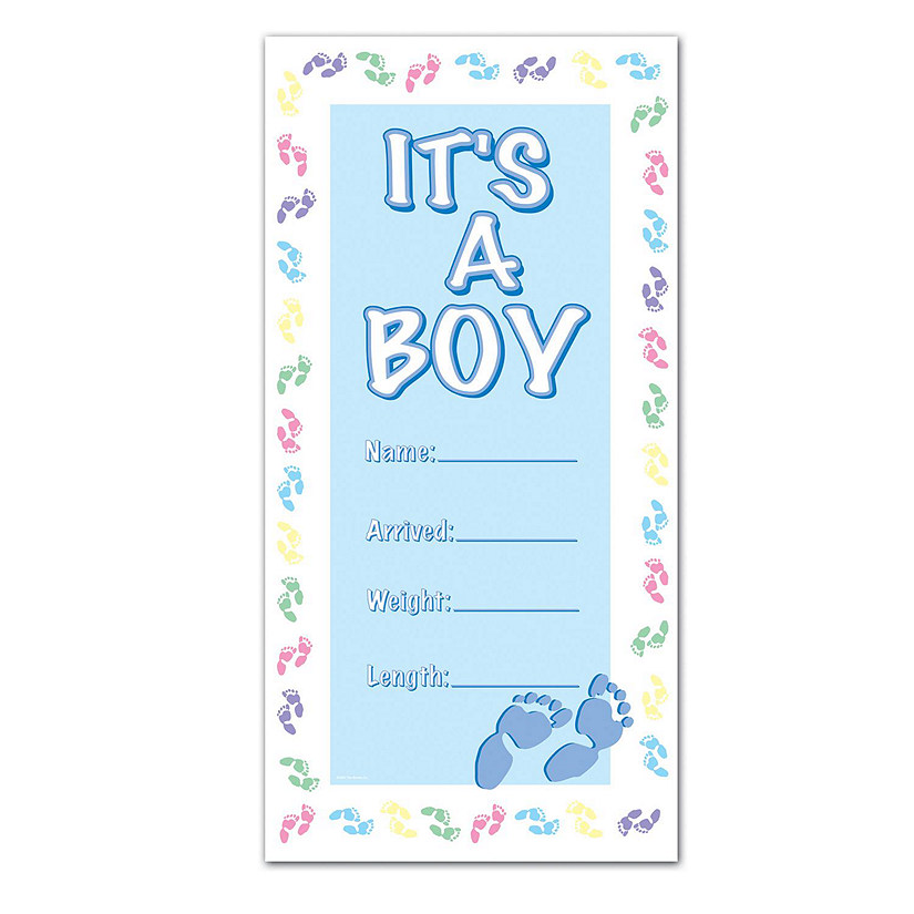 Beistle - It's A Boy Door Cover - 12 Pack Image