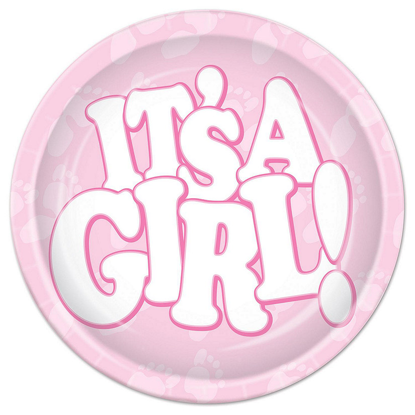 Beistle - It's A Girl! Plates - 7" - 12 Pack Image
