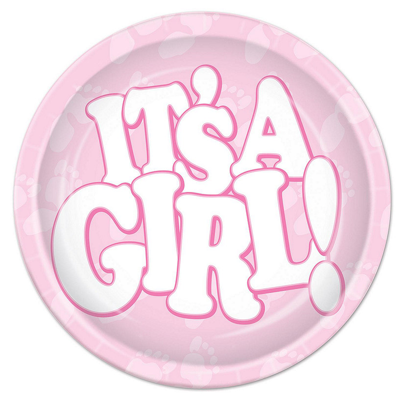 Beistle - It's A Girl! Plates - 9" - 12 Pack Image