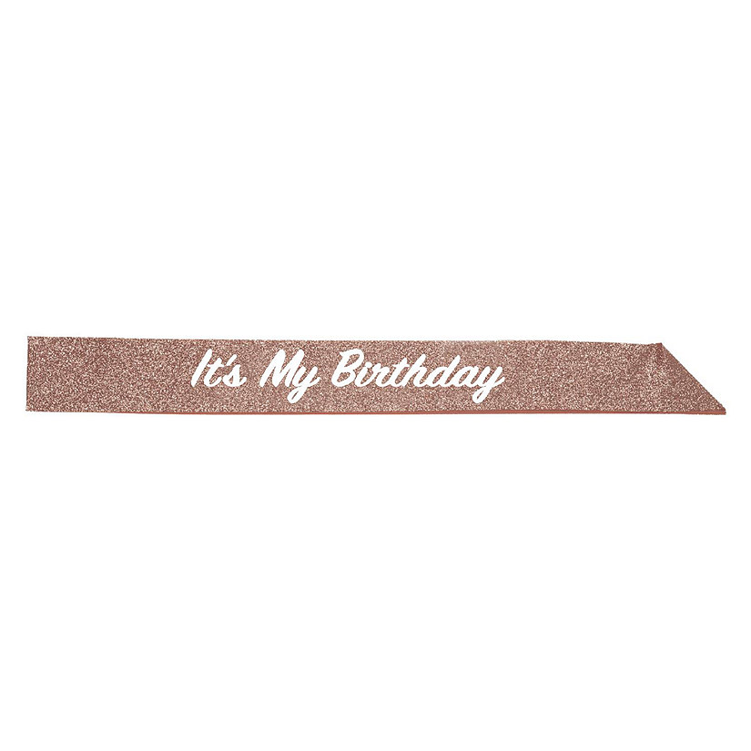 Beistle - It's My Birthday Glittered Sash - 6 Pack Image