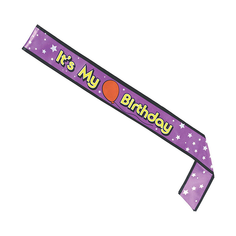 Beistle - It's My Birthday Satin Sash - 6 Pack Image