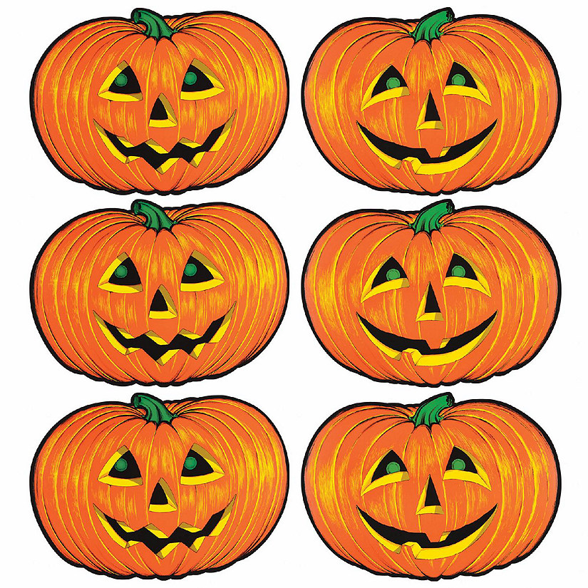 Beistle - Jack-O-Lantern Cutouts - 12 Pack Image