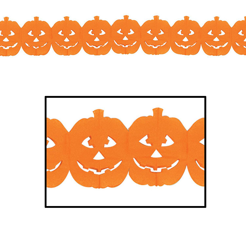 Beistle - Jack-O-Lantern Garland - 12 Pack Image