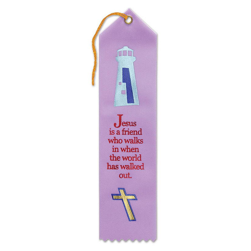Beistle - Jesus Is A Friend Ribbon - 6 Pack Image