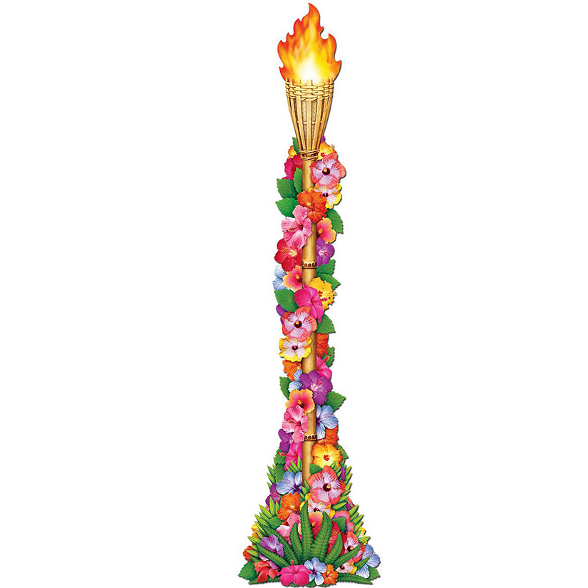 Beistle - Jointed Floral Tiki Torch - 12 Pack Image