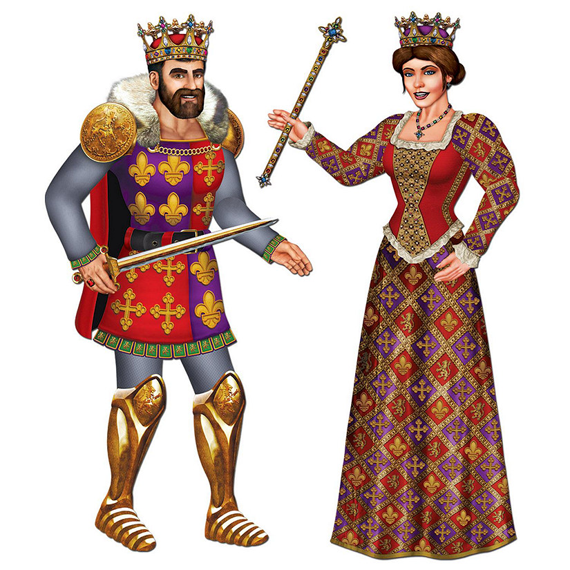 Beistle - Jointed Royal King &amp; Queen - 12 Pack Image
