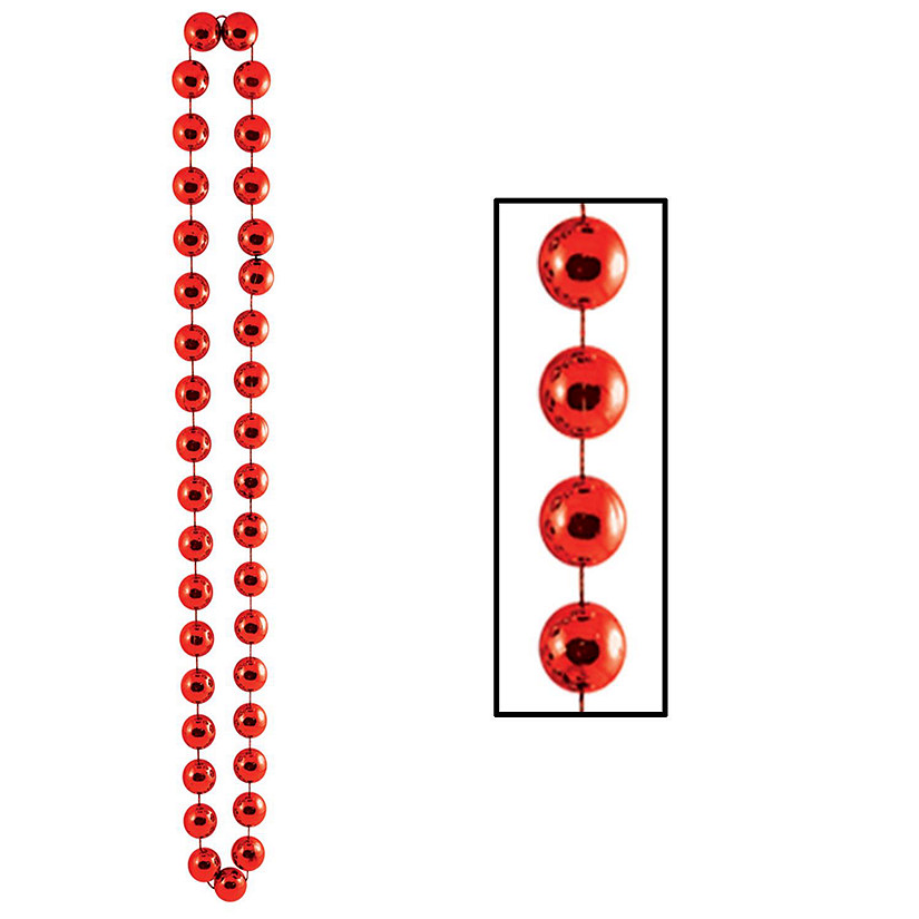 Beistle - Jumbo Party Beads - Red - 12 Pack Image