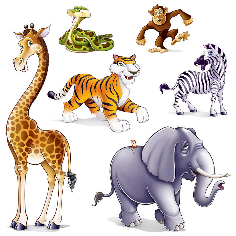 Beistle - Jungle Animal Props - 12 Pack Image