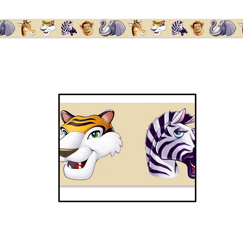Beistle - Jungle Animals Party Tape - 12 Pack Image