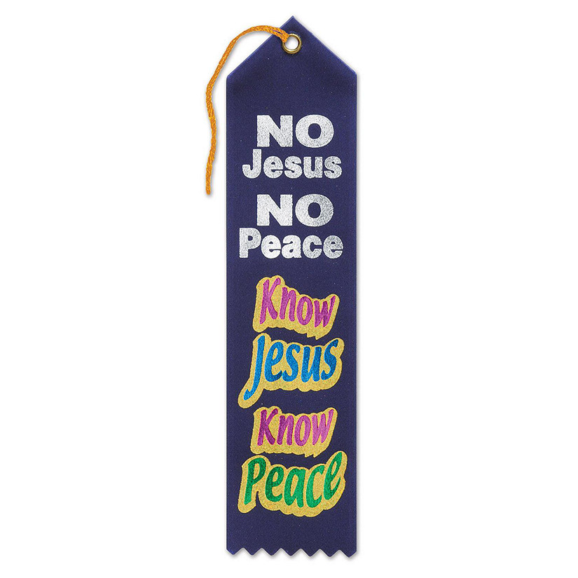 Beistle - Know Jesus Know Peace Ribbon - 6 Pack Image