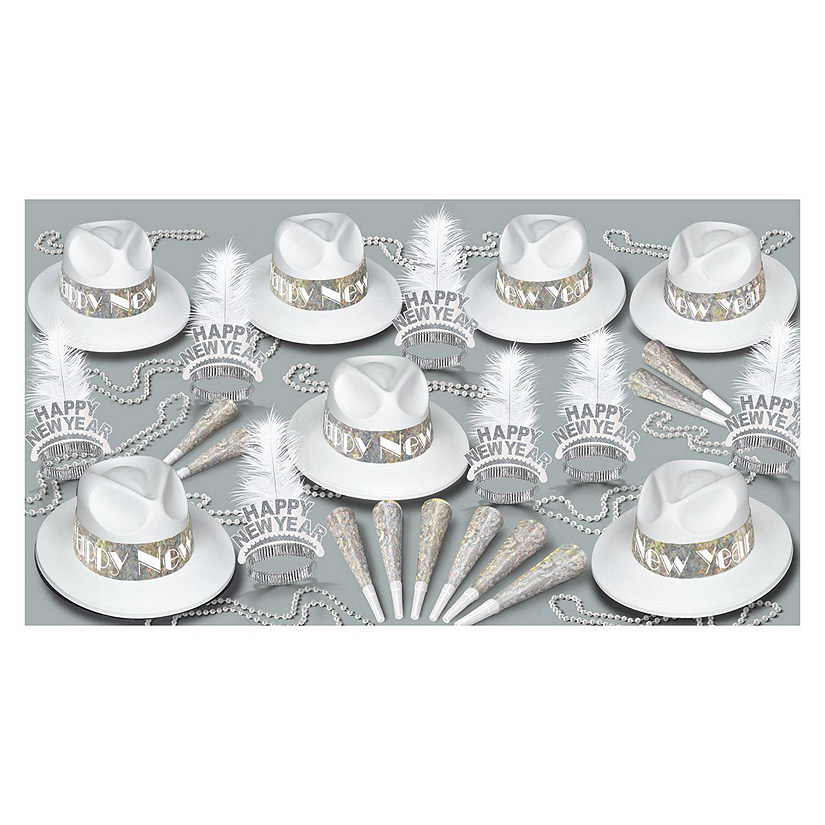 Beistle - LA Swing Silver New Year's Eve Assorted for 50 - 1 Pack Image