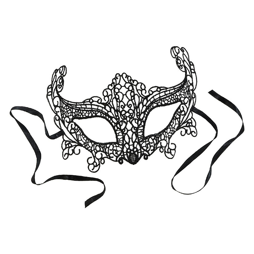 Beistle - Lace Mask - Black - 12 Pack Image
