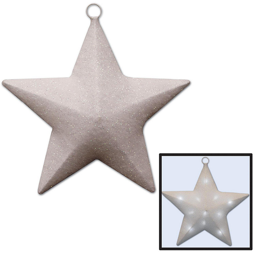 Beistle - Light-Up Sparkle Star - White - 1 Pack Image