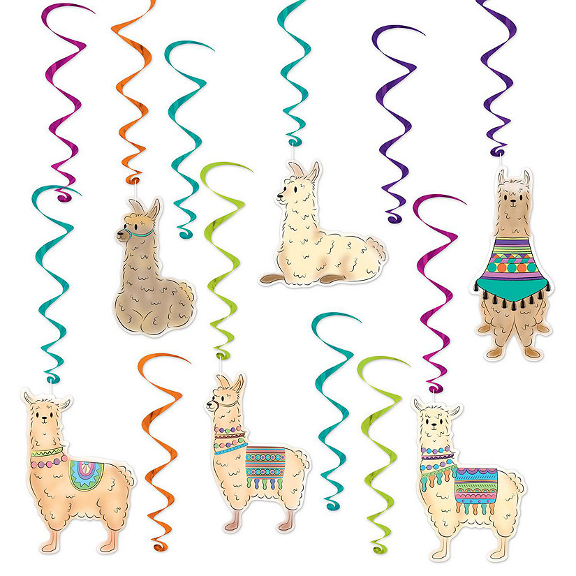 Beistle - Llama Whirls - 6 Pack Image