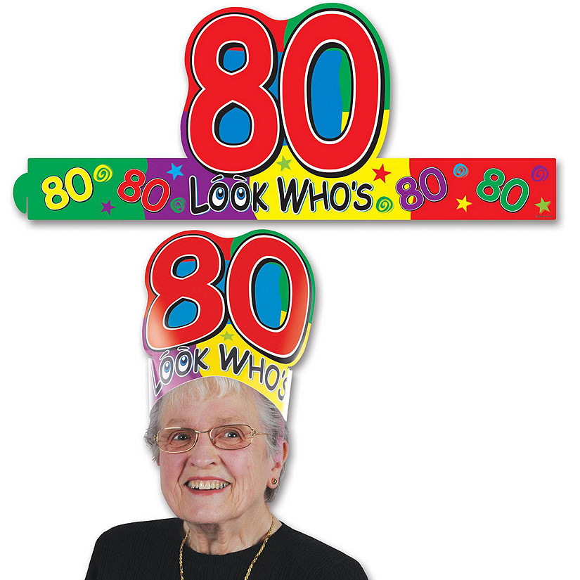 Beistle - Look Who's "80" Headband - 24 Pack Image